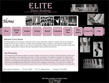 Tablet Screenshot of elitedanceacademyoc.com